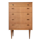 Midcentury Chest of Drawers / Tall Boy in Teak by Nathan. Vintage Modern /