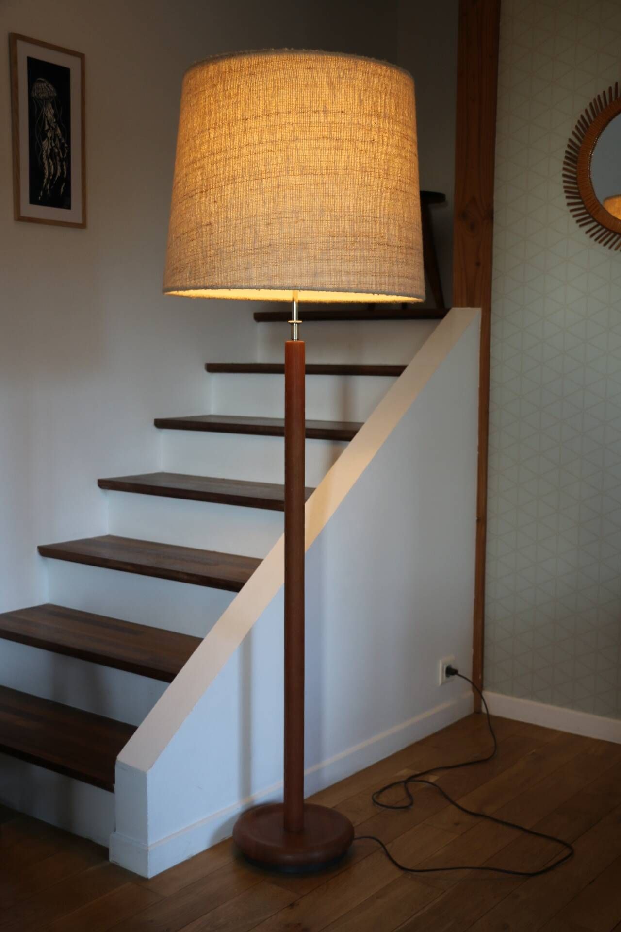 Domus teak floor lamp 1960 XXL