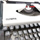 Typewriter, olympia traveller luxury  white