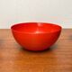 Modern mid-century red enamel bowl sets by Kaj Franck for Finel, Finland, 1960s, set of 4.
