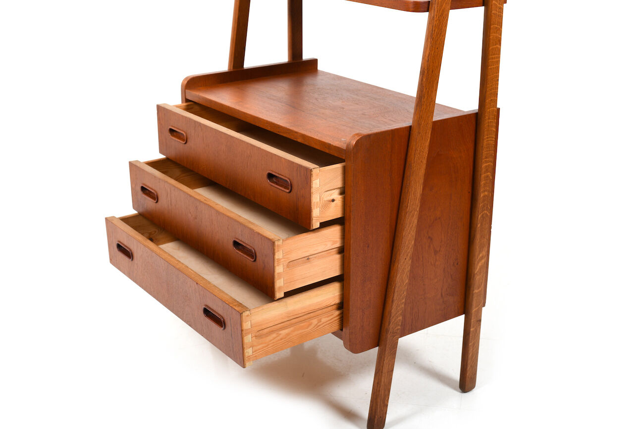 Danish chest of drawer with shelf system early 1950s