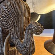 Rattan Elephant table in the style of Vivaï del Sud, Italy 1970