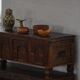 Danish baroque oak buffet from the early 18th century, carved details, 1700-1750.