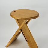 Folding wooden stool