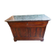 Chest of drawers bahut louis philippe in mahogany gray marble of the nineteenth century