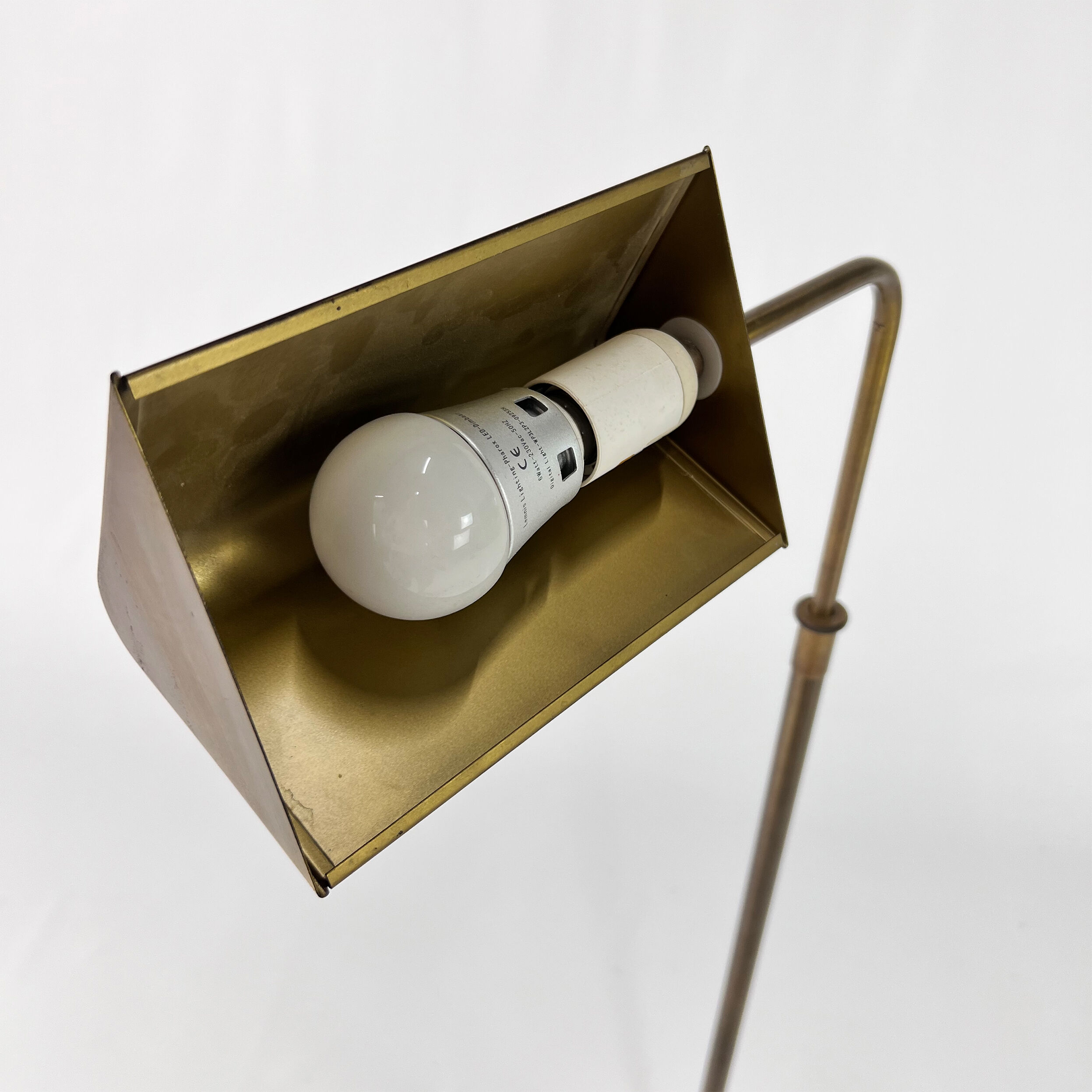 Mid Century Brass and Steel Classical Floorlamp, 1960s