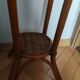 Woven wood and rattan plant stand