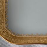 Cake service 6 dessert plates and 2 dishes Georges Boyer porcelain Limoges 1950