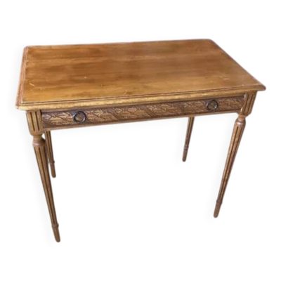Table, bureau d'appoint sculpté, 1 tiroir