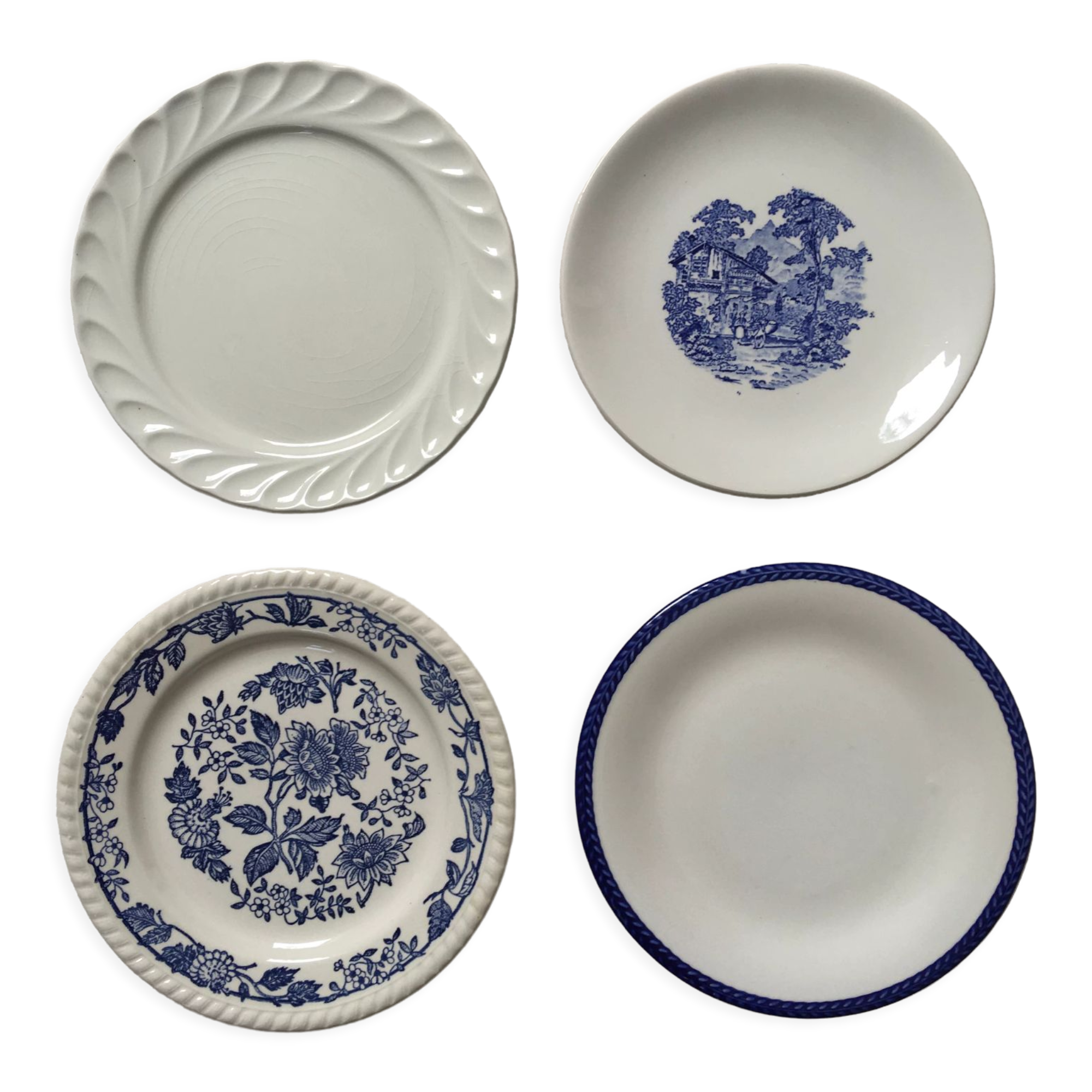 Mismatched dessert plates