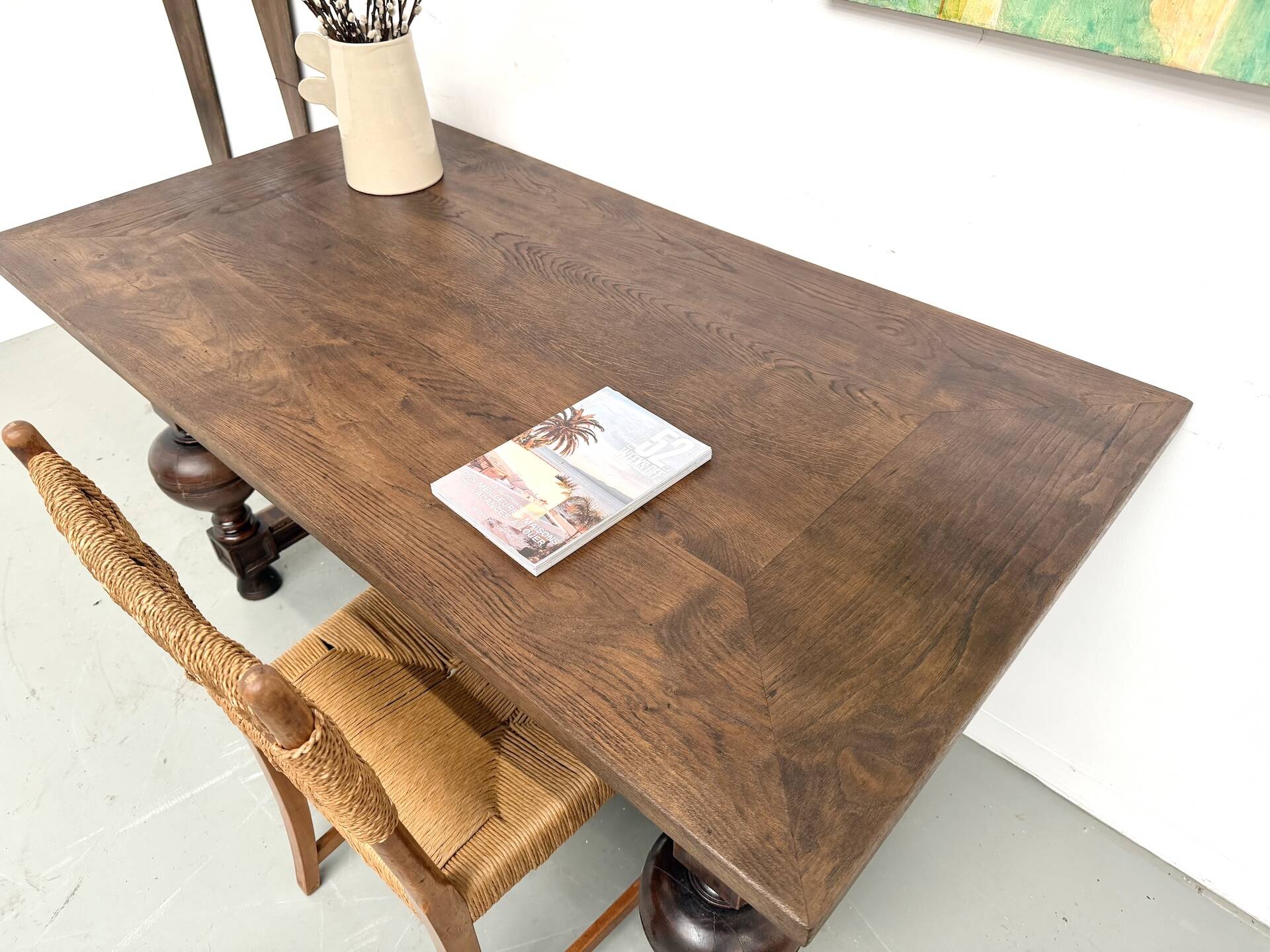 Neo-Renaissance desk in solid oak, circa 1900
