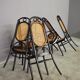 Chairs in bent beech and vienna straw, 1980