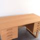 Oak Freestanding Desk by Torben Valeur & Henning Jensen for Dyrlund, 1960s.