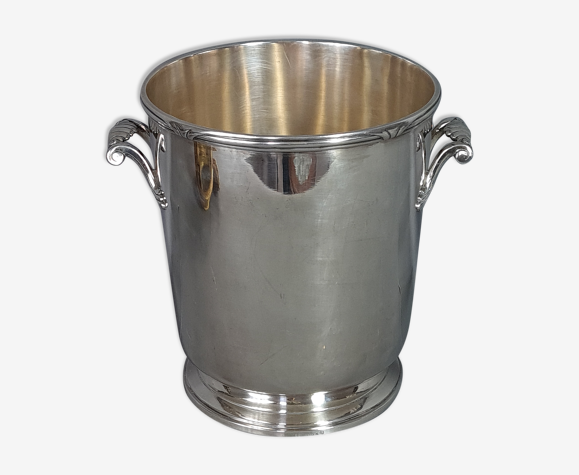 Seau à champagne métal argenté style Louis XVI Maison Ercuis