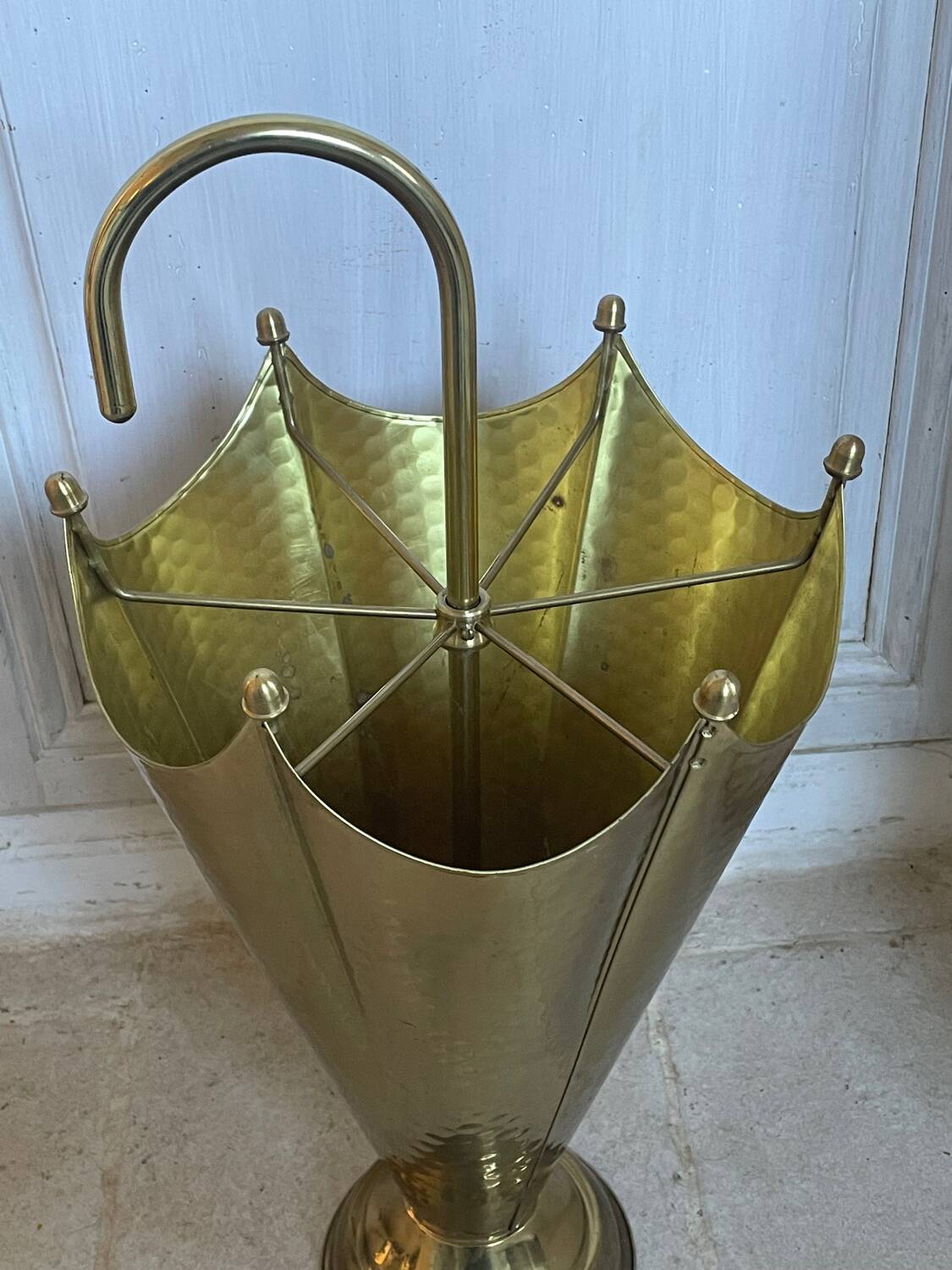 Vintage brass umbrella stand
