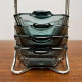 Stackable German ashtrays from the mid-century by Wilhelm Wagenfeld for WMF, 1960s, set of 5.