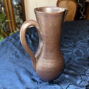 Glazed terracotta pitcher stamped jean dubost