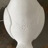 Lampe oiseau en porcelaine de biscuit