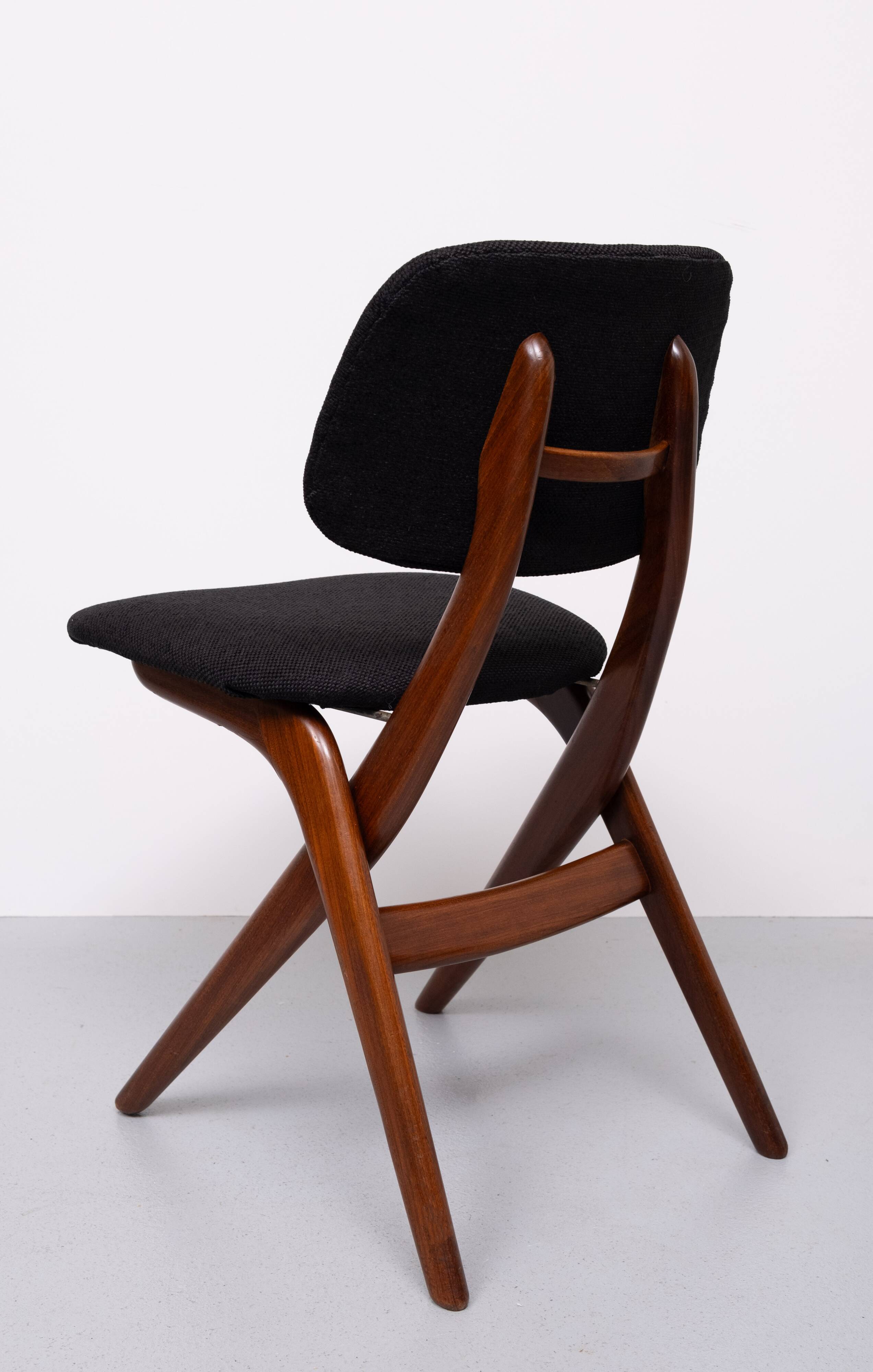 Dutch Scissors Dining Chairs Louis by Van Teeffelen for Wébé, 1959, Set of 8