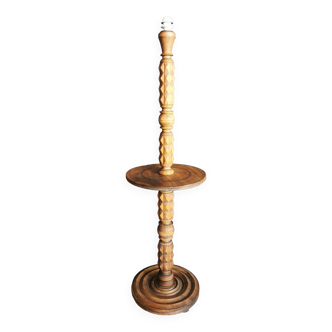 Wooden floor lamp