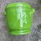 Cache-pot vert vernissé