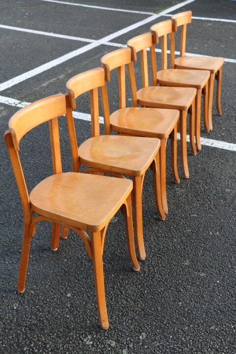Set of 6 chairs Bistro baumann beech clear n ° 13