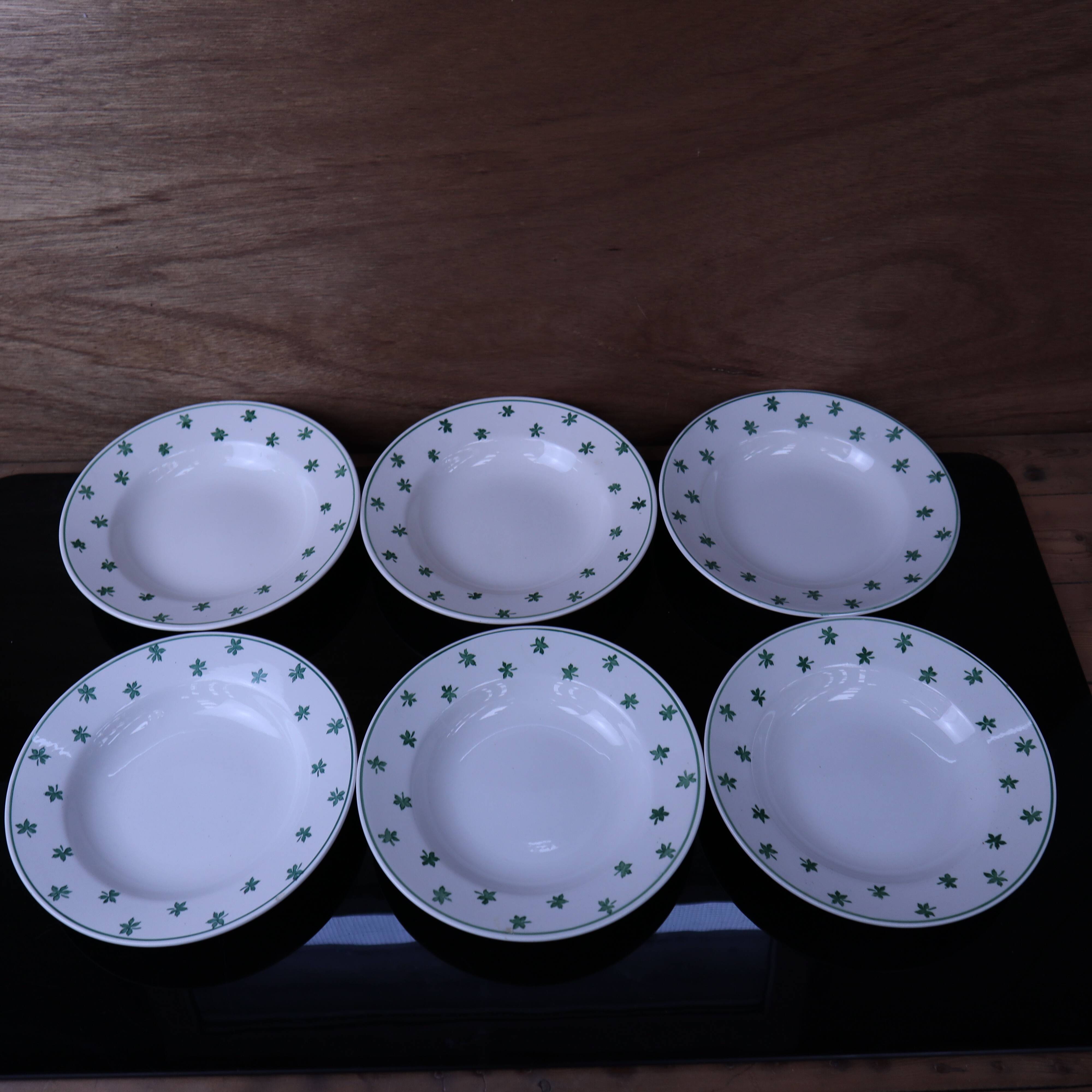 Set of 6 deep plates 5200 Sarreguemines and Digoin Vintage