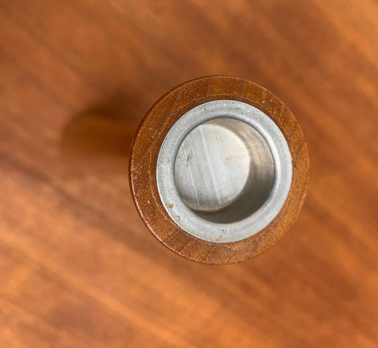Vintage Danish teak candle holders, set of 2.