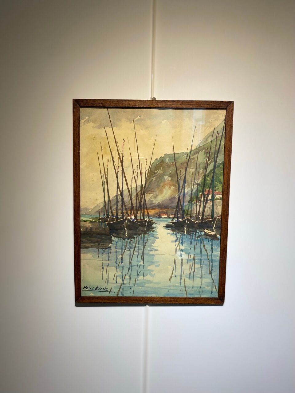 Old painting, marine, signed xx century