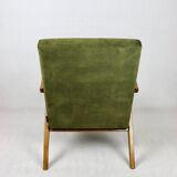 Fauteuil vintage vert olive modèle B-310, années 1970