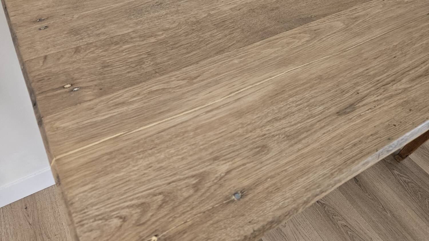 Solid wood farmhouse table