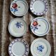 6 mismatched antique dinner plates