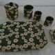 6-piece smoking service from the enamelled pottery of France KG Luneville.