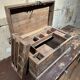 Small Indian chest with two levels and several compartments, unique piece