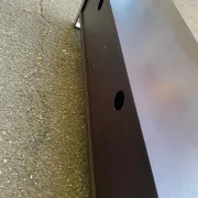 Low design TV unit XXL Dark wood wenge & chrome metal 120cm