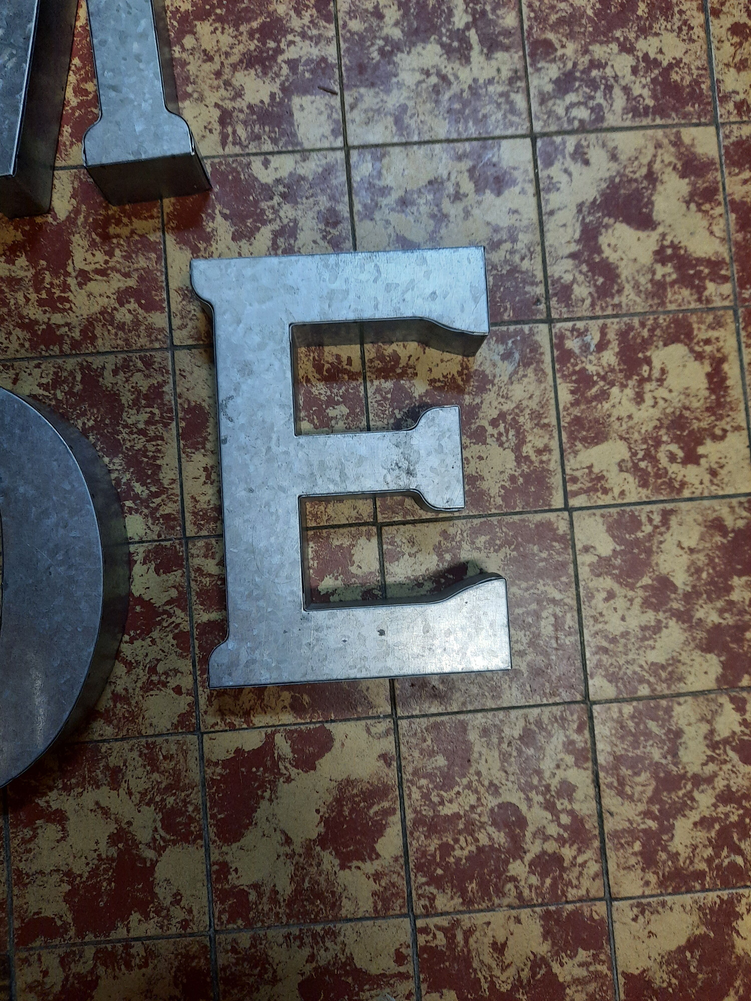 Lot of metal letters