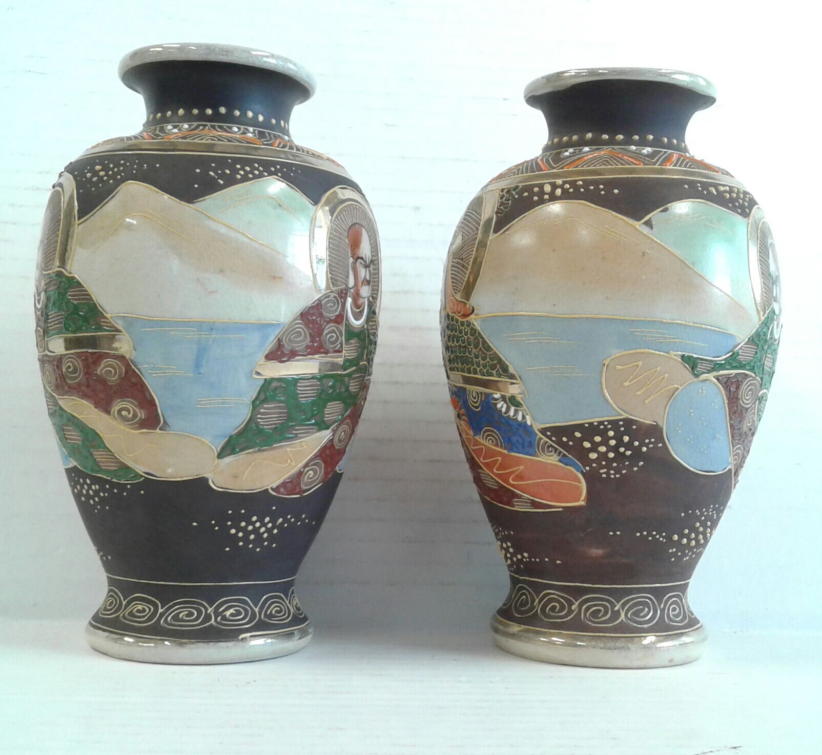 Pair Vases Satsuma