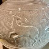 Large art deco ceramic vase by juliette mazaudois signed on the bottom