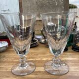 Set - 2 Large thick glass absinthe glasses