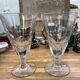 Set - 2 Large thick glass absinthe glasses