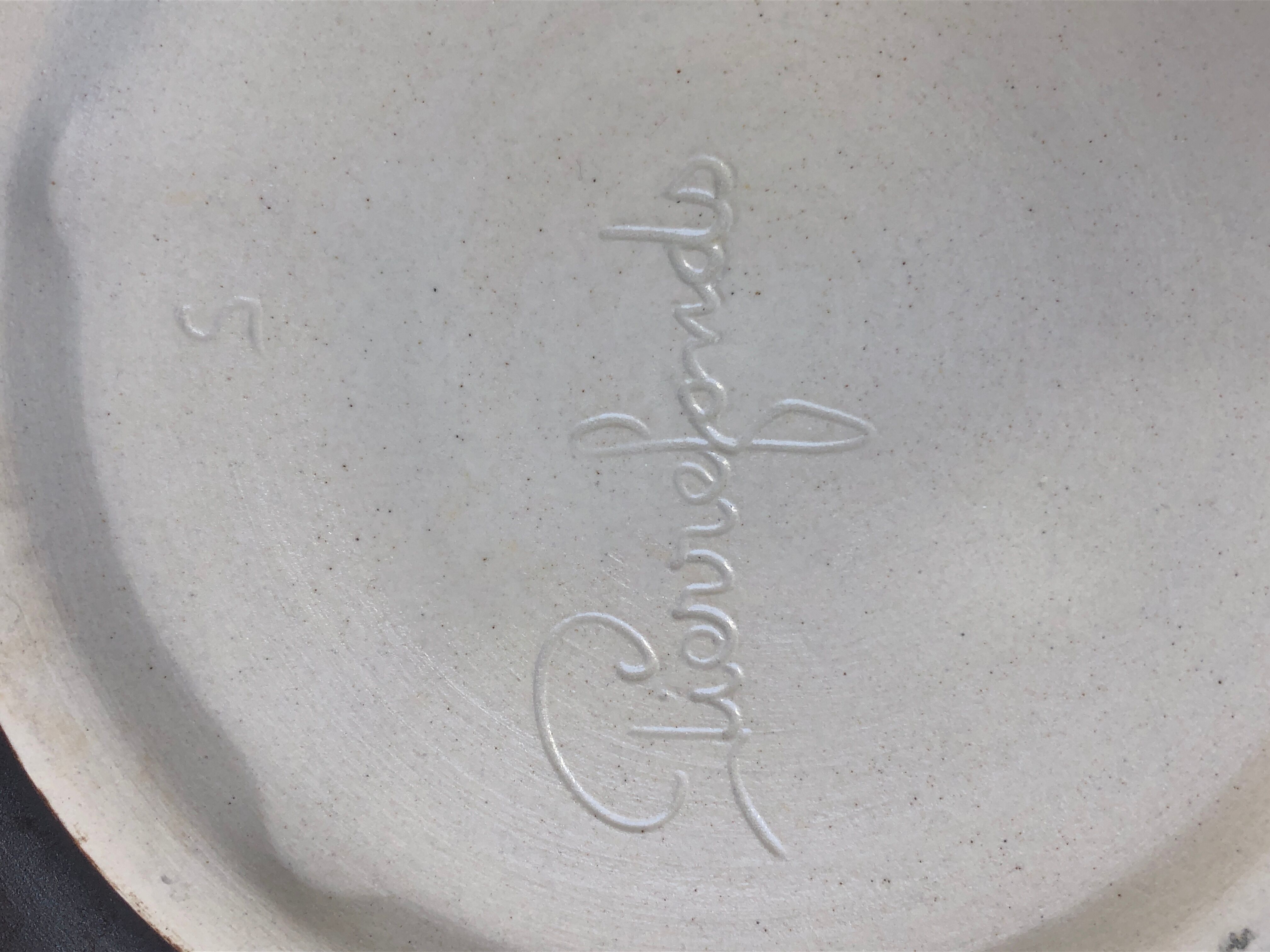 Set of 6 ceramic plates compartmentalized