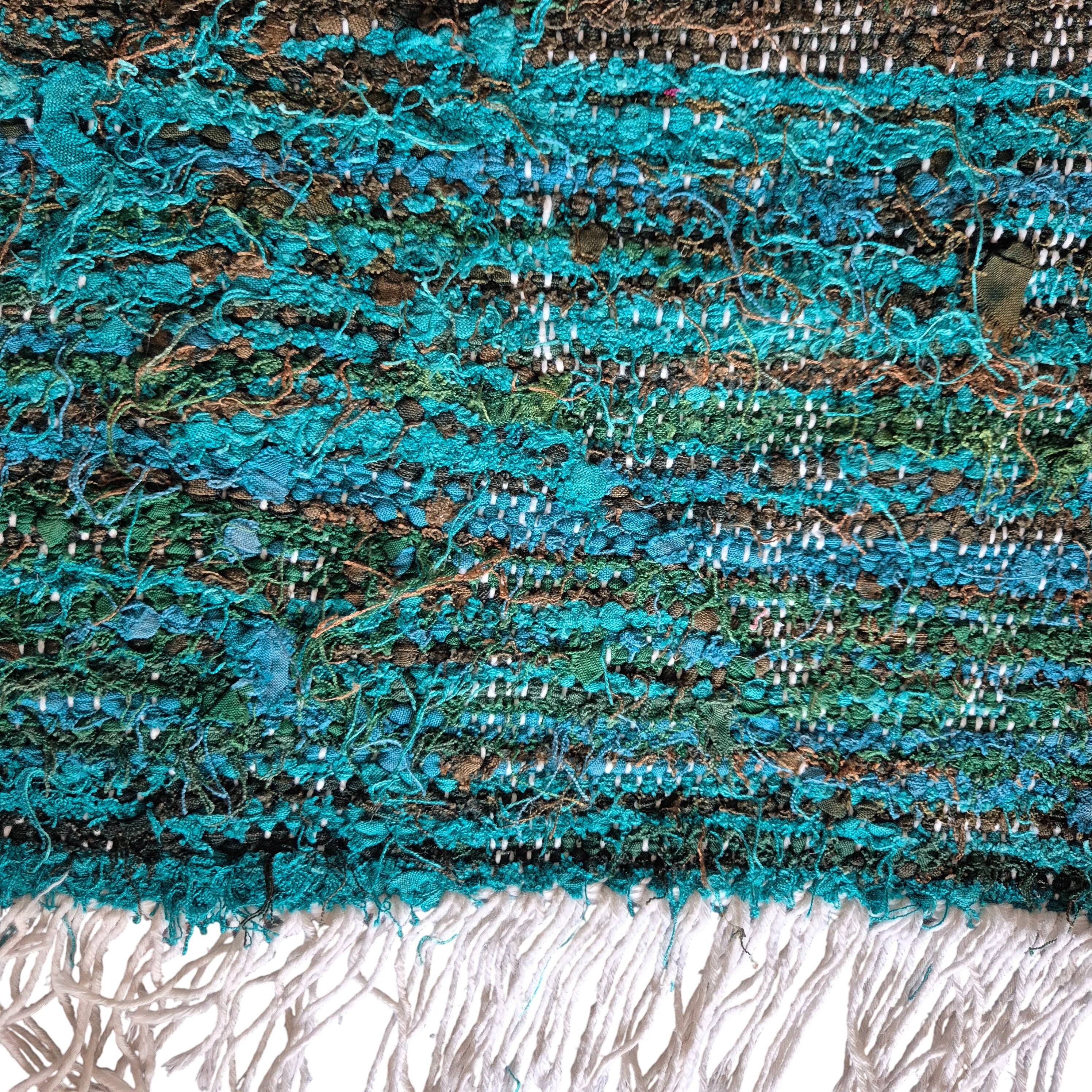 Boucherouite Berber kilim rug 110x130