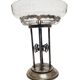 Art Deco Polish silver crystal bowl on stand, 1930s