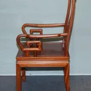 Vintage Oriental Armchair in Carved Teak, China