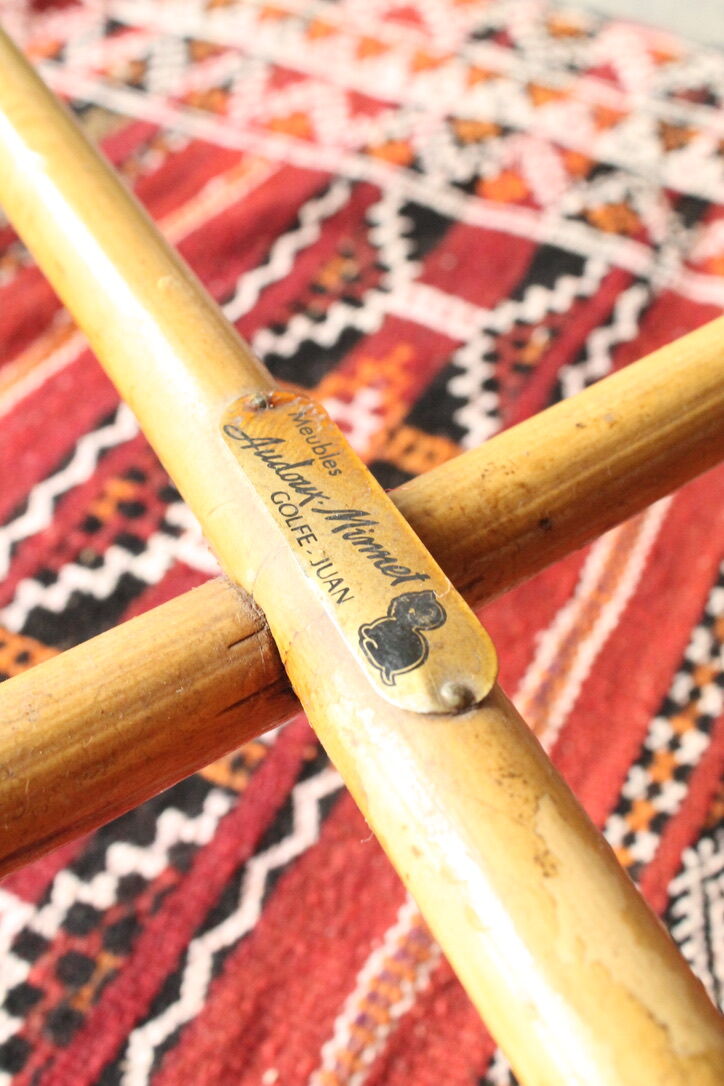 Set of 2 Audoux-Minnet chairs in rattan 60s