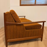 Scandinavian convertible sofa in teak by Grete Jalk, 1960s.