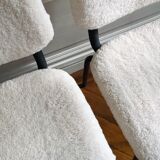 Pair of vintage chairs in sheep moumoute