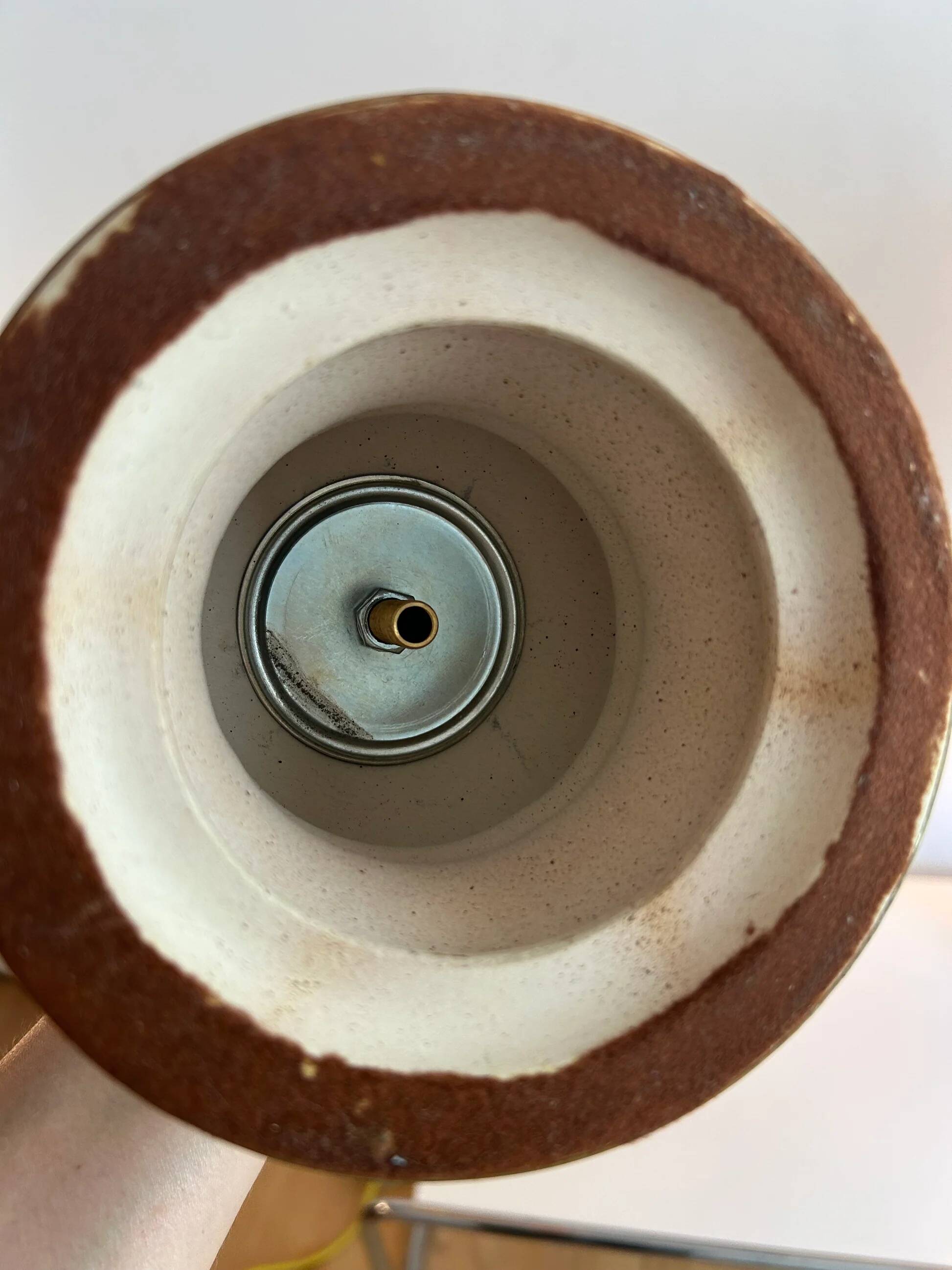 Lampe Fat Lava en forme de pagode Space Age avec glaçure verte dégradée