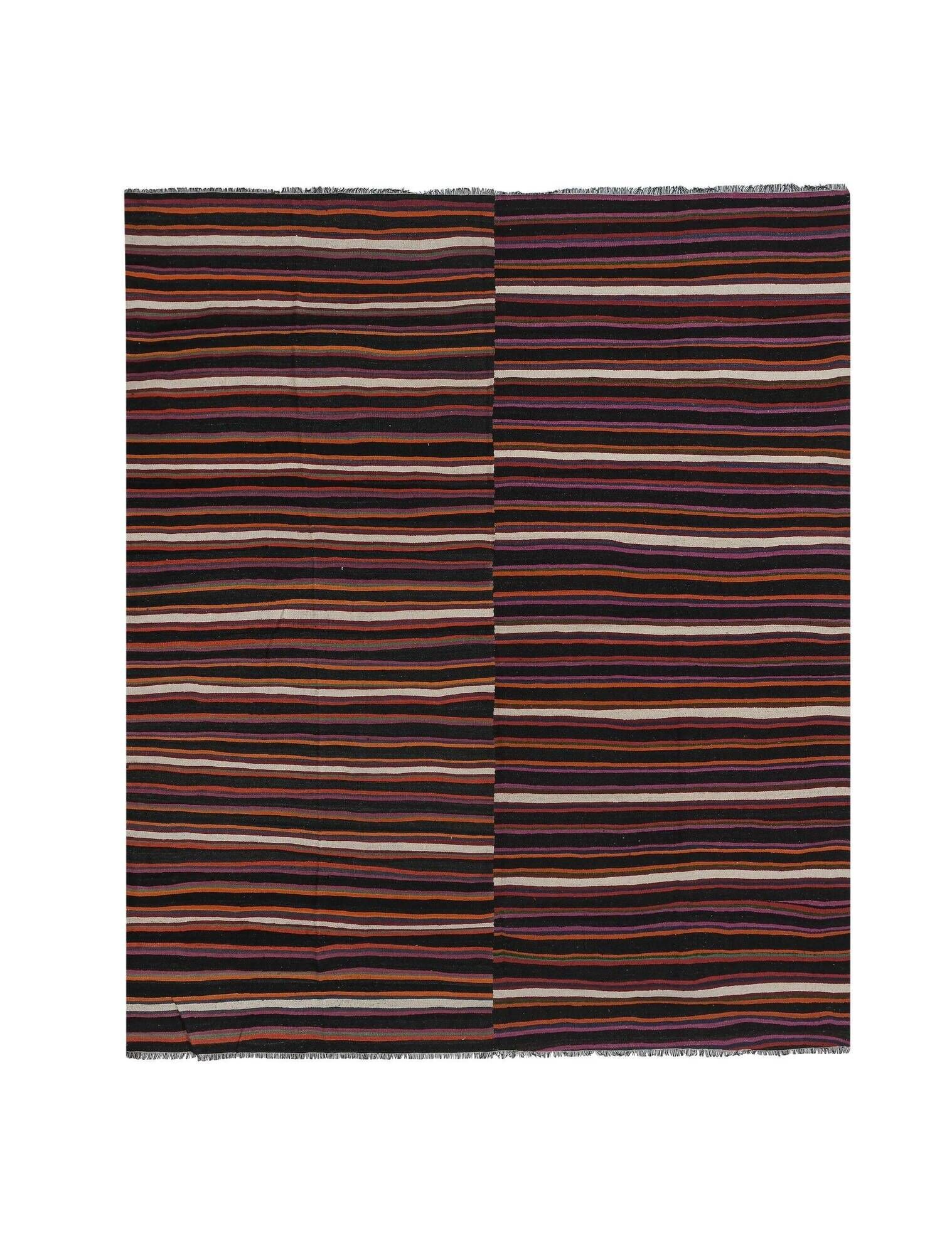 Vintage Turkish kilim handwoven 277x340 cm