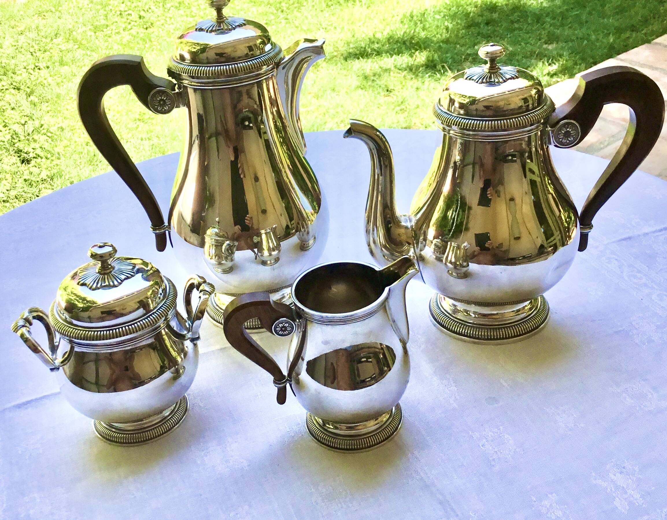 Christofle House. Silver-plated tea and coffee service.